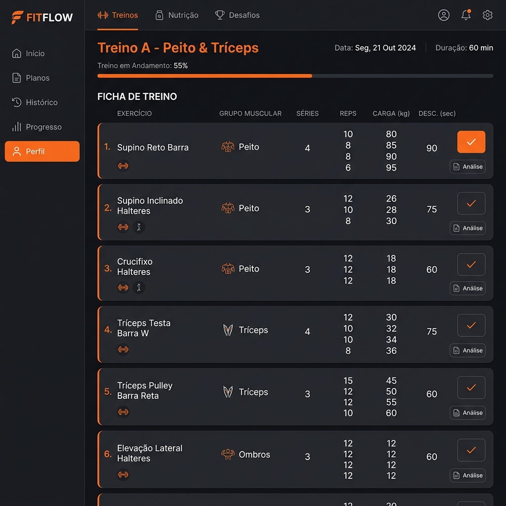 Ficha de Treino do ShapeTo